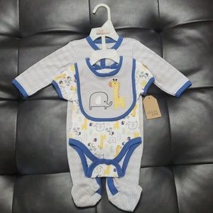 3 pc. set cute elephant giraffe